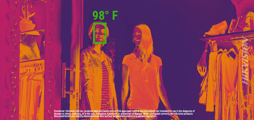 Hikvision HikWire blog article Solutions for Skin-Temperature Screening, Mask Detection, Social Distancing 