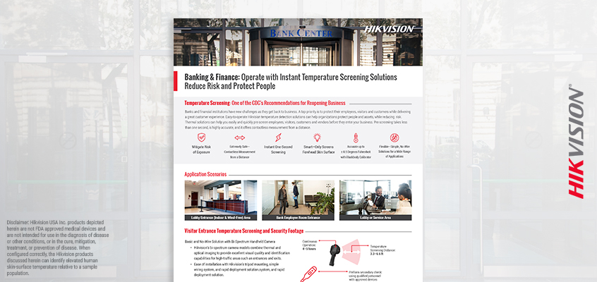 Hikvision HikWire blog article banking finance HAT brochure