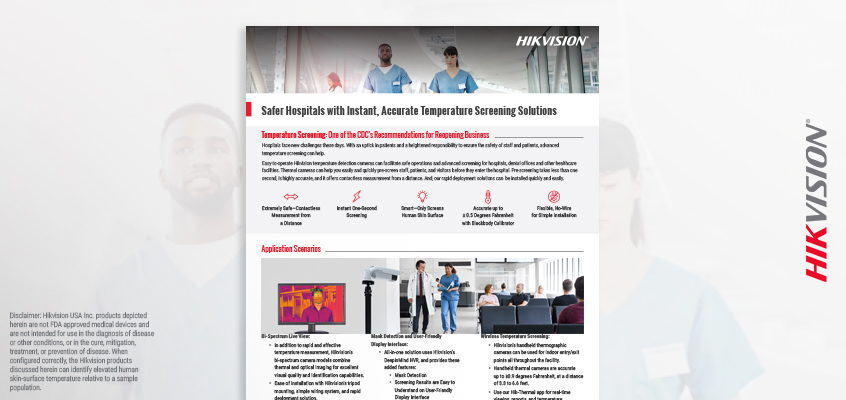 Hikvision HikWire blog article Safer Hospitals